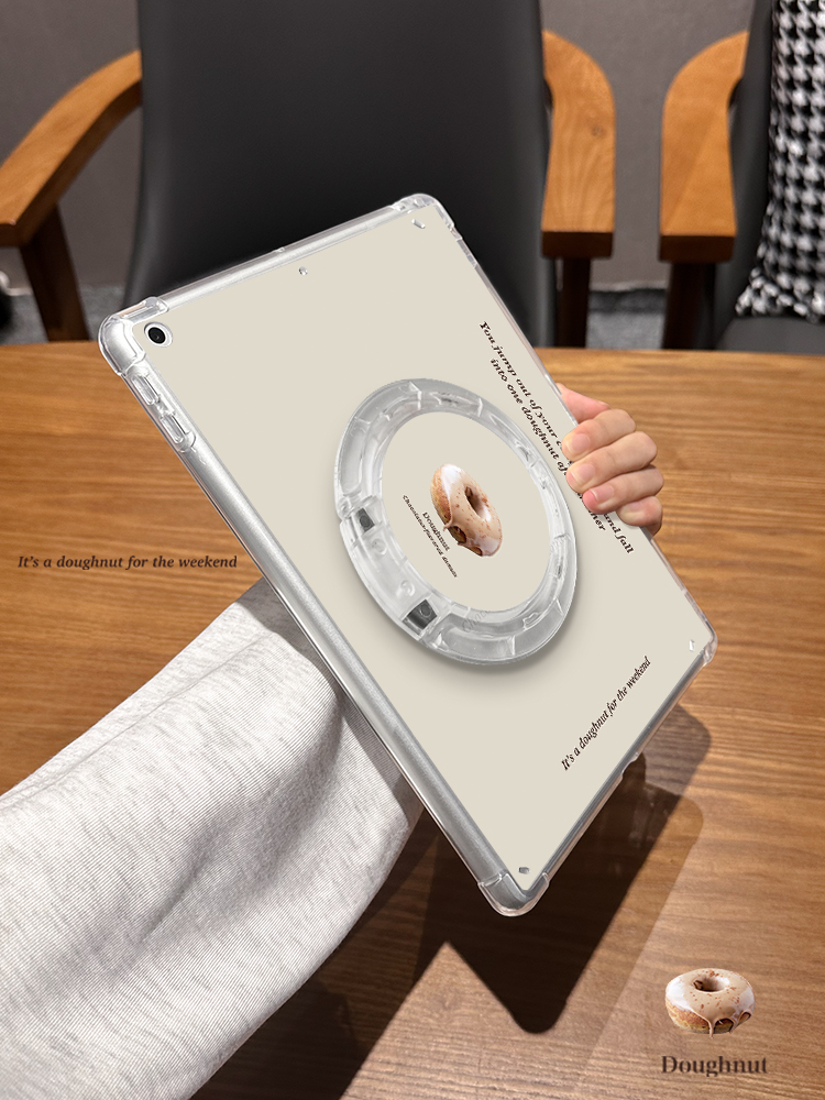 ipadカバー 菓子デザイン回転スタンド付きミニケース