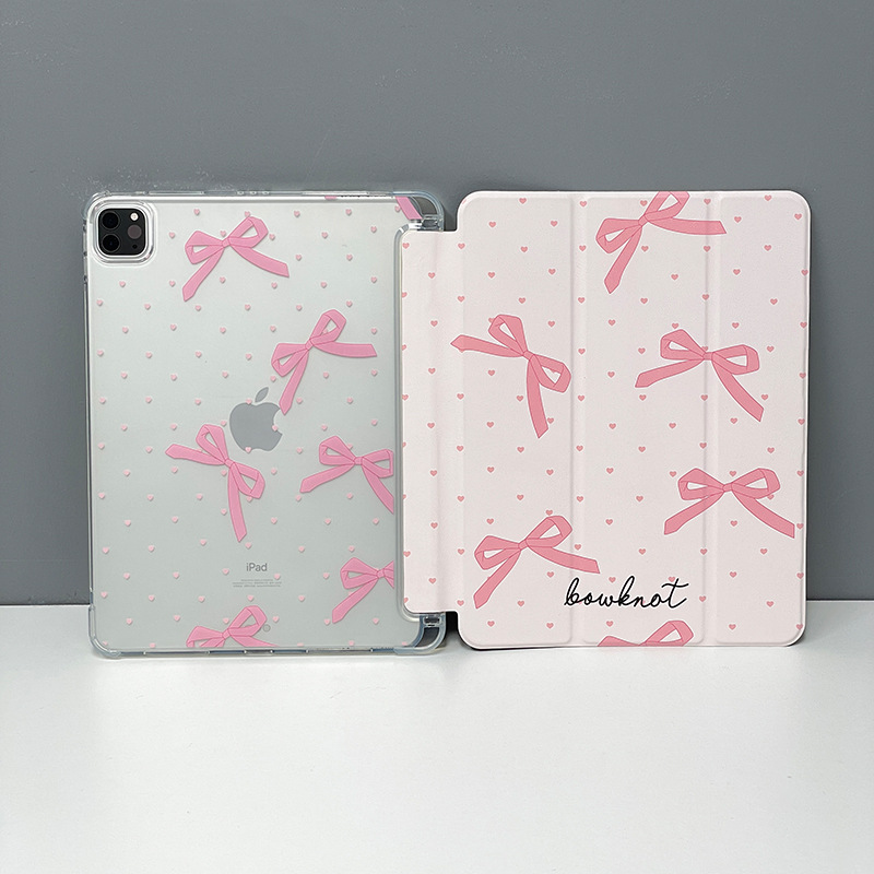 ipadカバー 可愛いリボン柄手帳型ケース