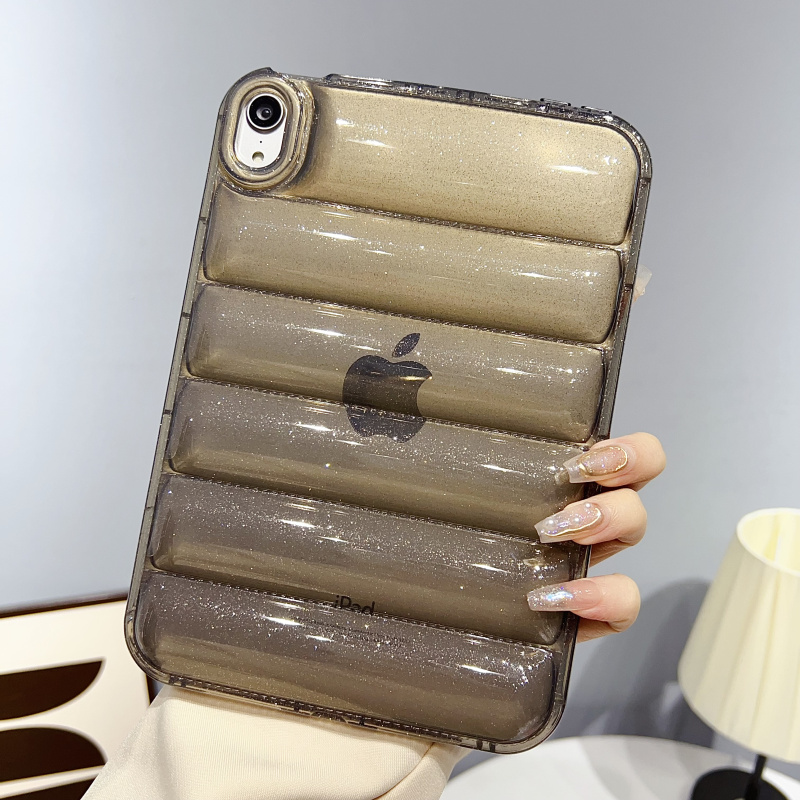 ipadカバー 透明ウェーブデザイン保護カバー