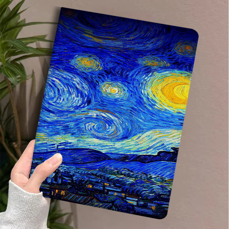 ipadカバー 名画風景印象派保護カバー