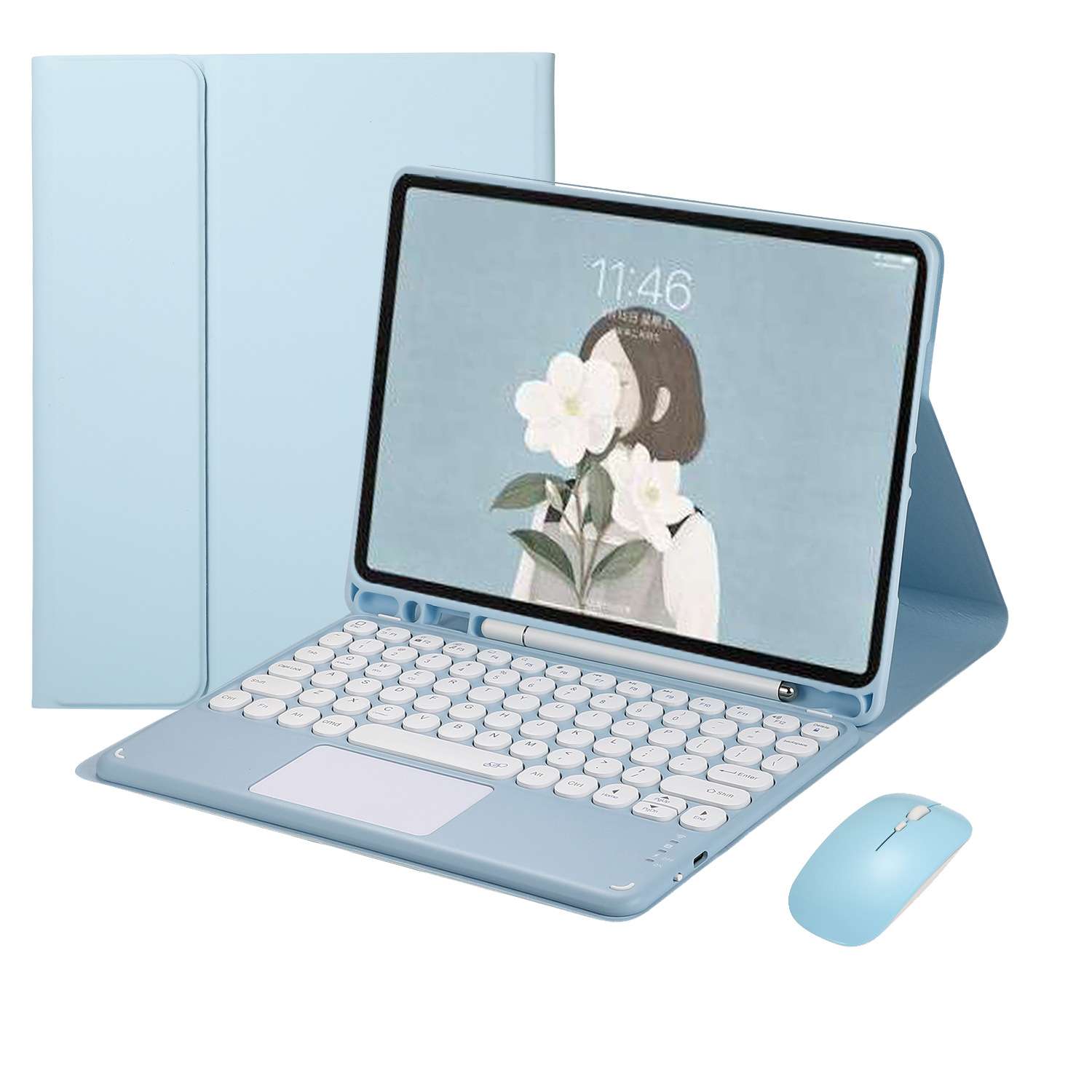 iPadケース フラワーアート タブレットケース