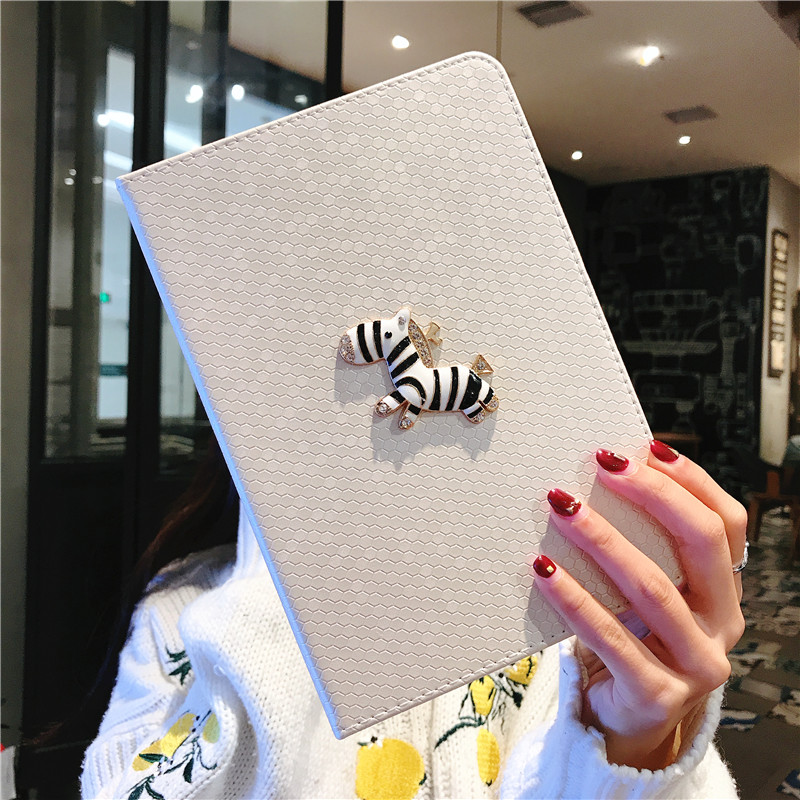ipadカバー しまうま装飾タブレットケース