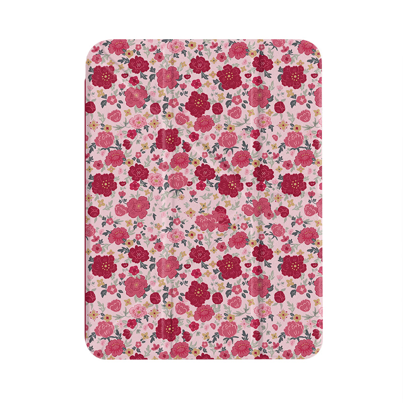 ipadカバー 花園模様の手帳型保護ケース