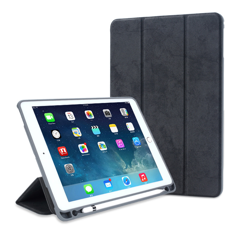 ipadカバー 三つ折りスタンド機能付きペンホルダー搭載型タブレットケース