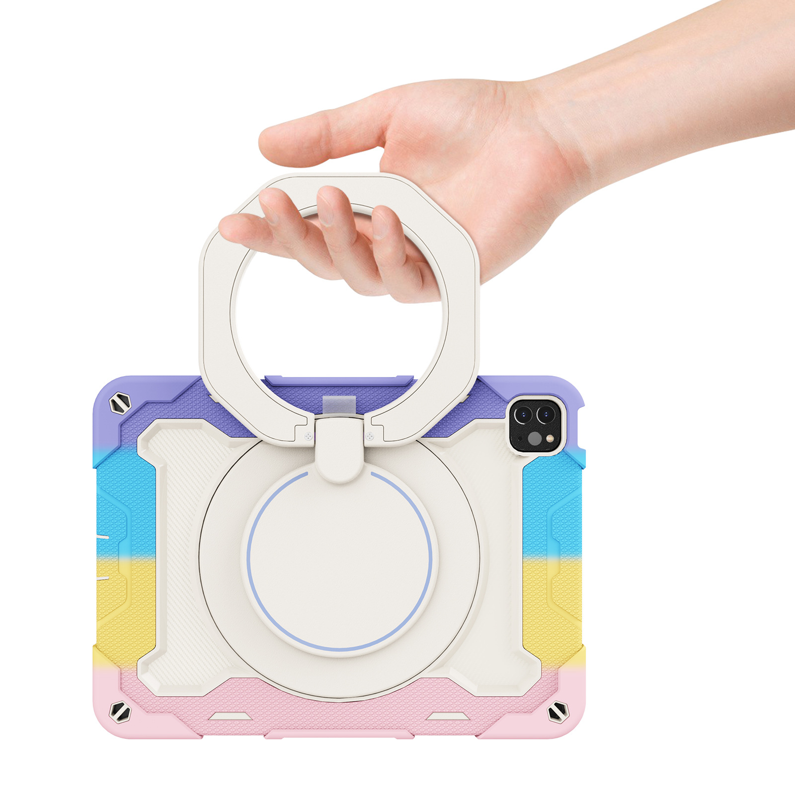 ipadカバー 回転取っ手付き頑丈保護アイパッドケース