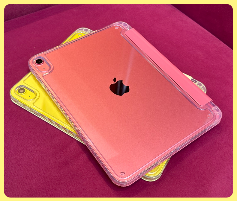 ipadカバー 透明折り畳みスタンド機能付き保護ケース