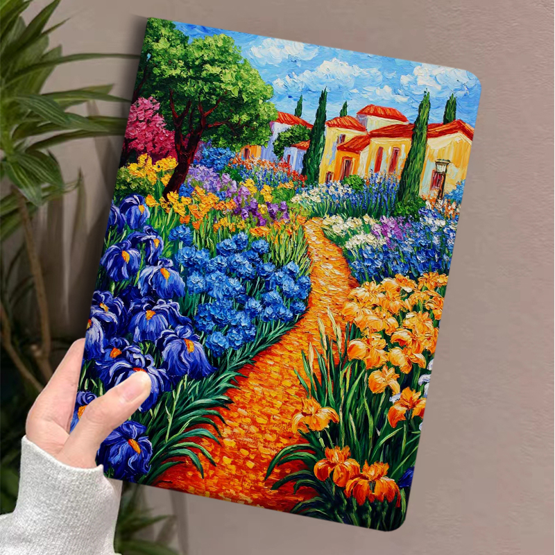 ipadカバー 名画風景印象派保護カバー