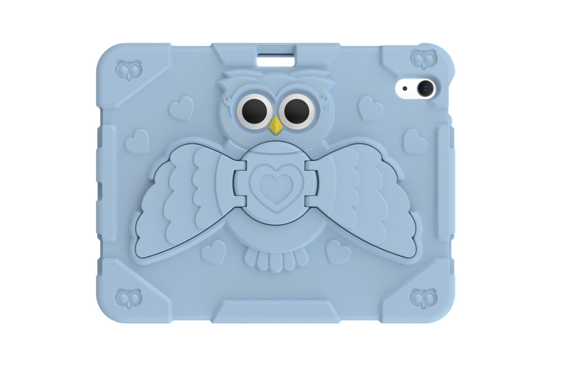 ipadカバー ふくろう型スタンド付き児童用保護カバー