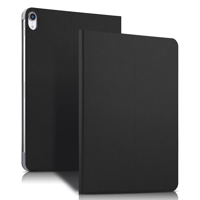 iPad ブラック 三つ折りカバー付き ipadカバー 三つ折りスタンド機能付き手帳型 iPad Pro ケース|ipad