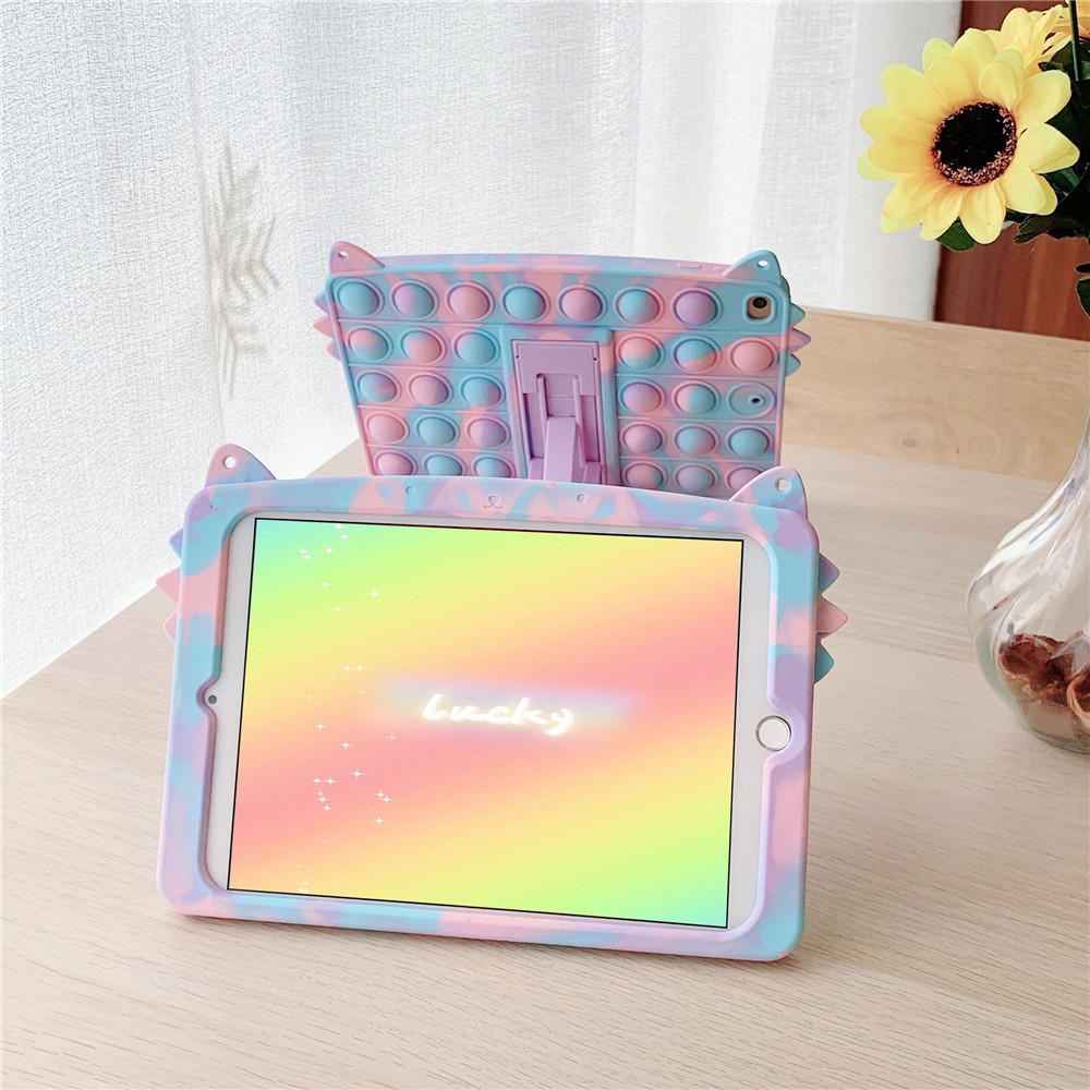 タブレットケース プッシュポップ立体デザイン肩掛けストラップ付きアイパッドケース　iPad/iPad Air/iPad Pro/mini