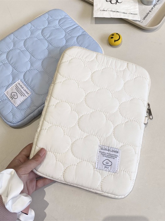 タブレットケース 雲模様キルティング仕立てタブレット収納ケース iPad / Huawei /OPPO. 