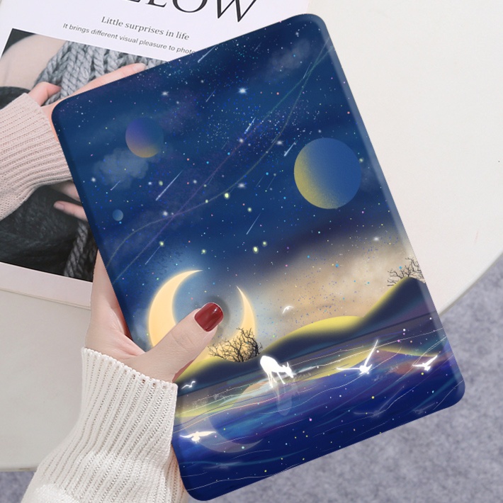 タブレットケース 宇宙飛行士と猫ちゃん 可愛いタブレット保護カバー