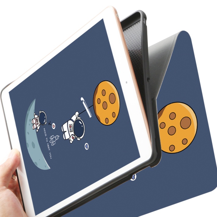 タブレットケース 宇宙飛行士と猫ちゃん 可愛いタブレット保護カバー