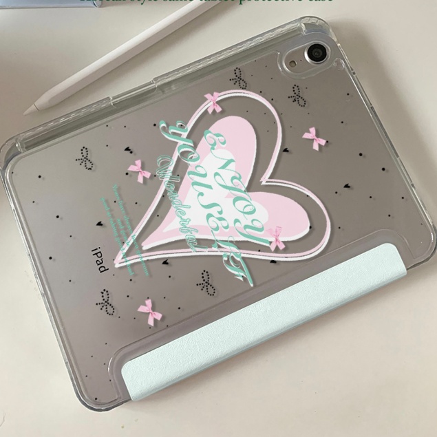タブレットケース ハート模様 折り畳み式タブレット保護カバー