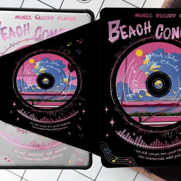 音楽祭レコードデザイン 折りたたみタブレットケース