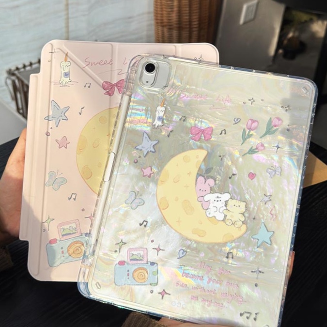タブレットケース 月と動物たちの夢見るタブレットカバー