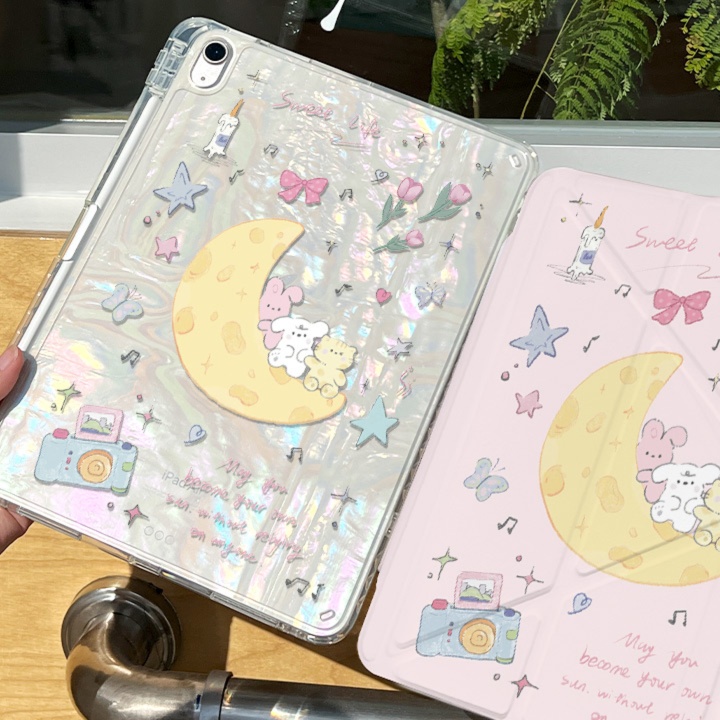 タブレットケース 月と動物たちの夢見るタブレットカバー
