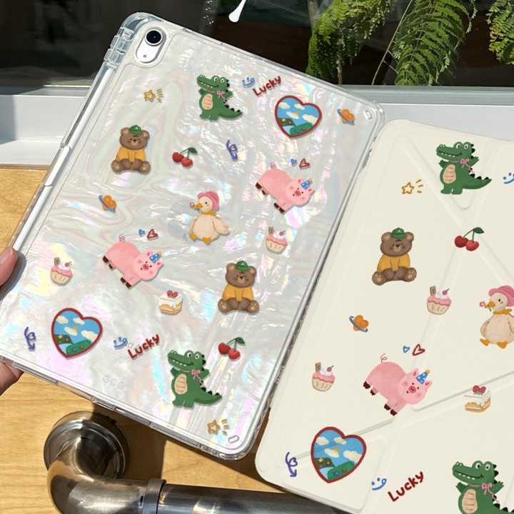 タブレットケース 月と動物たちの夢見るタブレットカバー