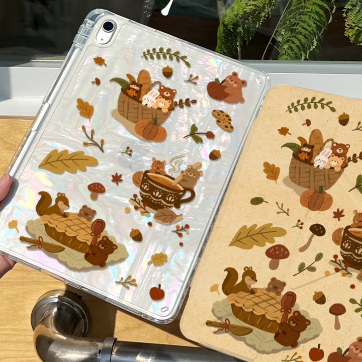 タブレットケース 月と動物たちの夢見るタブレットカバー