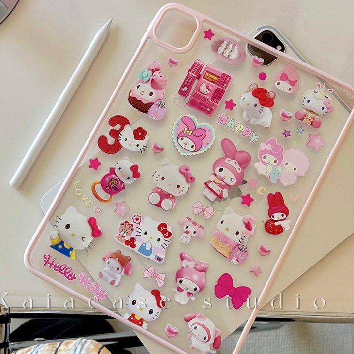 タブレットケース サンリオキャラクター立体飾り付きタブレット保護ケース