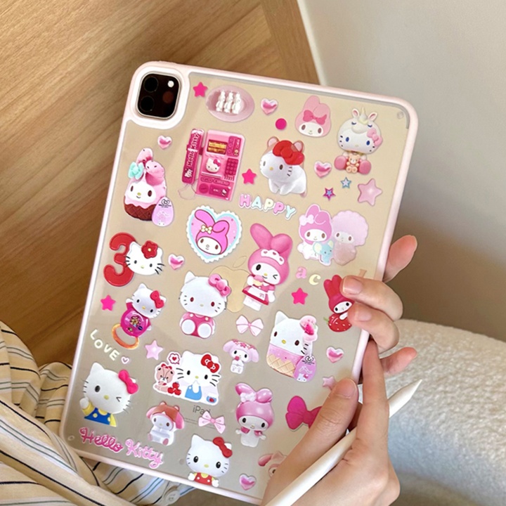 タブレットケース サンリオキャラクター立体飾り付きタブレット保護ケース