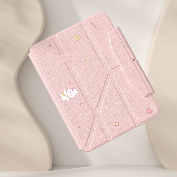 タブレットケース かわいい雲模様 折りたたみ式軽量保護ケース