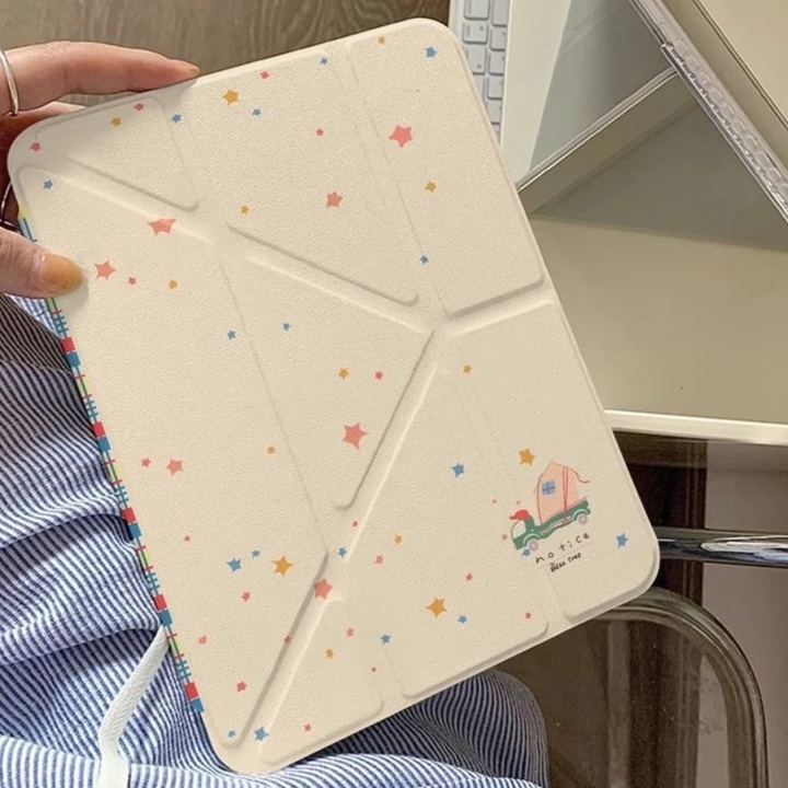 タブレットケース 星空きらめき 折り畳み式保護カバー