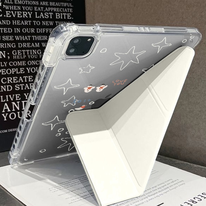 タブレットケース 星空きらめき 折り畳み式保護カバー
