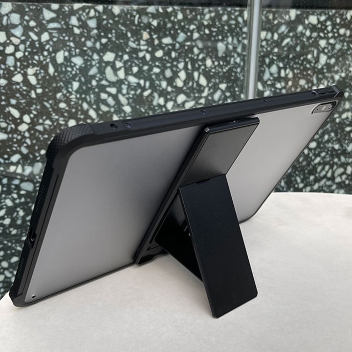 タブレットケース 多機能透明背面 筆ホルダー付き立てかけケース