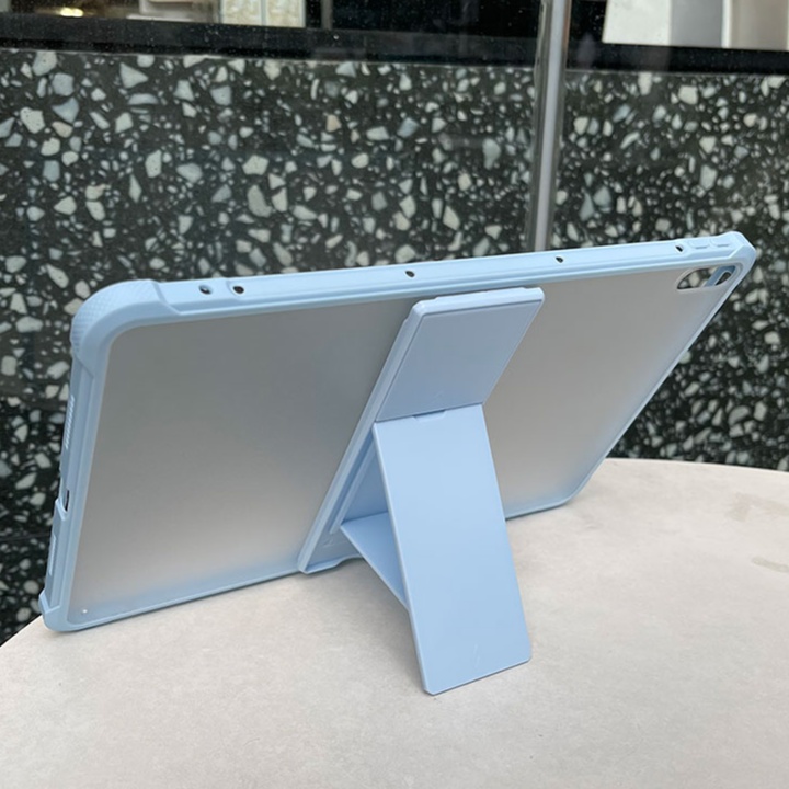 タブレットケース 多機能透明背面 筆ホルダー付き立てかけケース