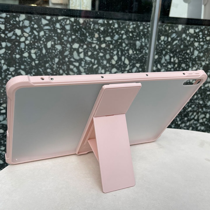 タブレットケース 多機能透明背面 筆ホルダー付き立てかけケース