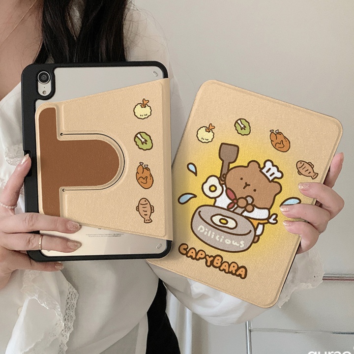 タブレットケース もこもこくまさんの冬支度タブレットカバー