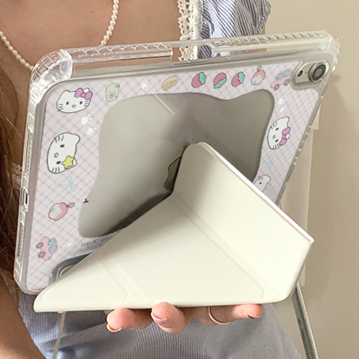 タブレットケース かわいい猫柄 折り畳み式タブレット保護カバー