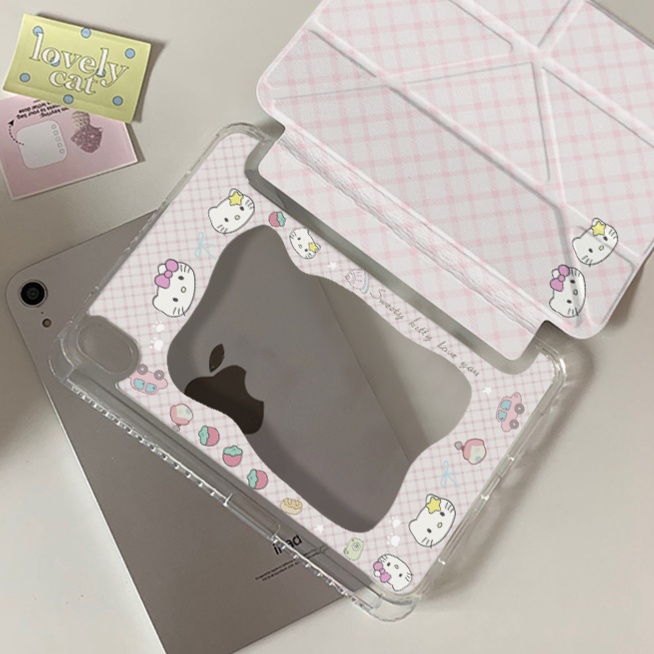 タブレットケース かわいい猫柄 折り畳み式タブレット保護カバー
