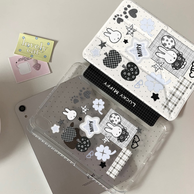 タブレットケース うさぎとりんごの可愛いタブレット保護カバー