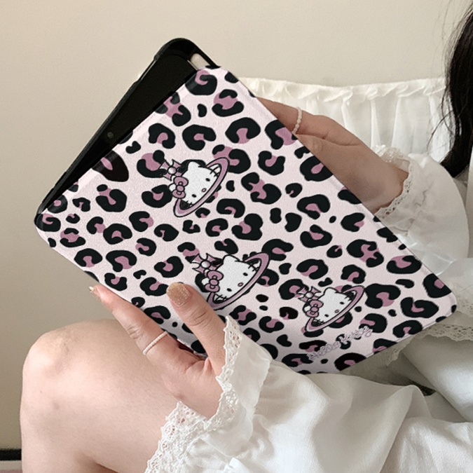タブレットケース 豹柄キティちゃん可愛いタブレット保護ケース