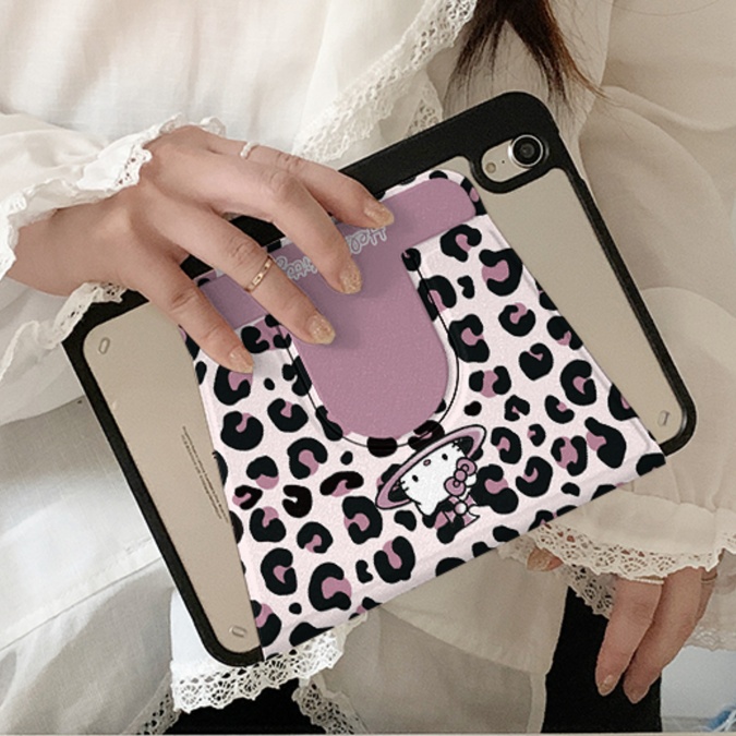 タブレットケース 豹柄キティちゃん可愛いタブレット保護ケース
