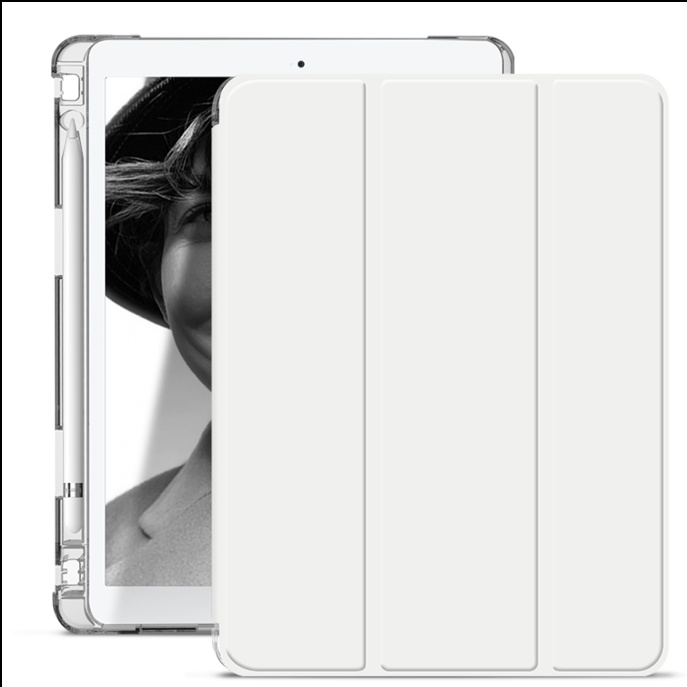 タブレットケース 三つ折り 薄型 透明背面保護ケース
