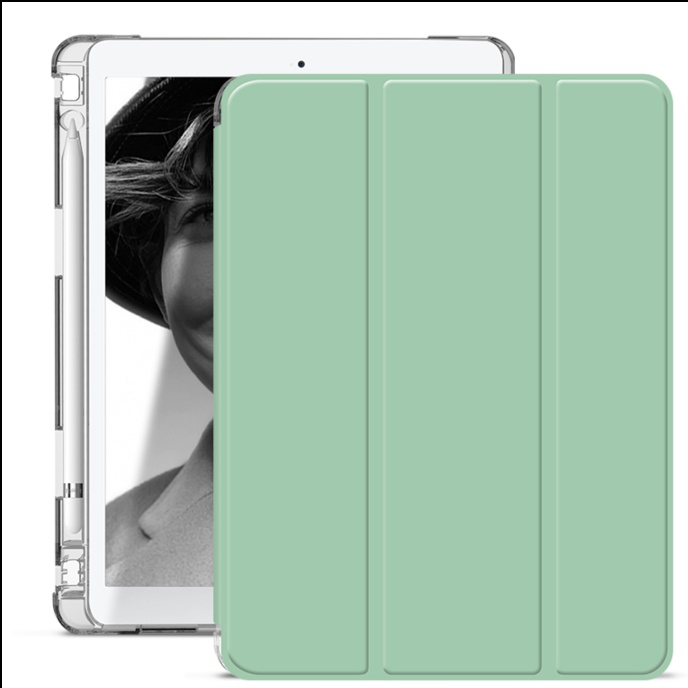 タブレットケース 三つ折り 薄型 透明背面保護ケース