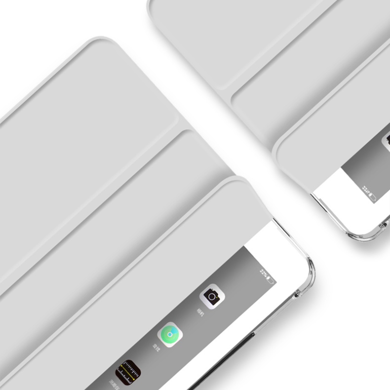 タブレットケース 三つ折り 薄型 透明背面保護ケース