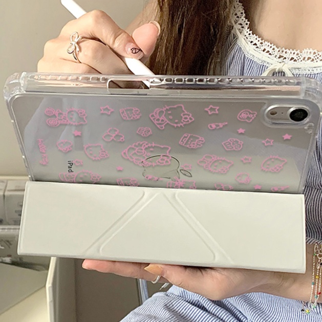 タブレットケース かわいい猫柄 折りたたみスタンド付きタブレットカバー