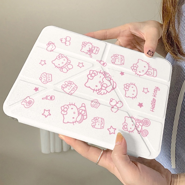 タブレットケース かわいい猫柄 折りたたみスタンド付きタブレットカバー
