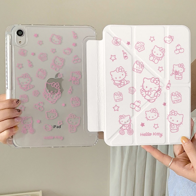 タブレットケース かわいい猫柄 折りたたみスタンド付きタブレットカバー