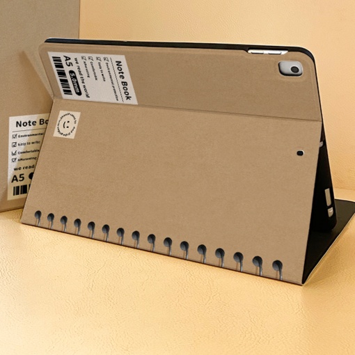 iPad保護カバー/ナチュラル風ノート型タブレットケース
