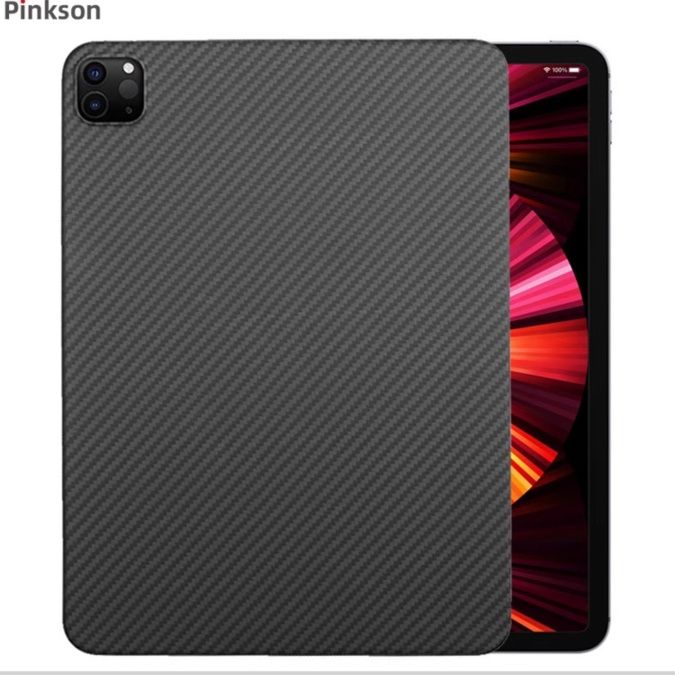iPad/タブレットケース 薄型 炭素繊維柄 タブレット保護カバー