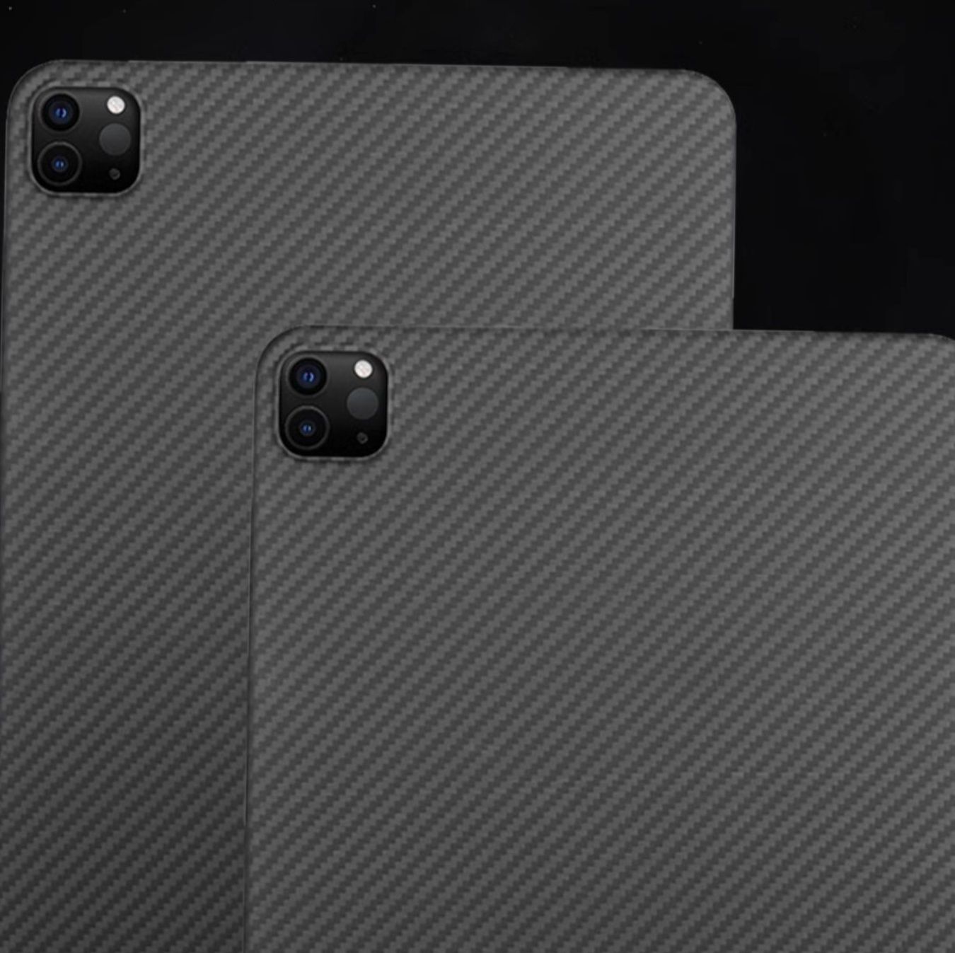 iPad/タブレットケース 薄型 炭素繊維柄 タブレット保護カバー