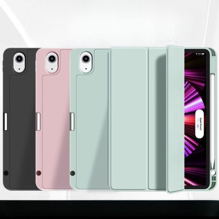 タブレットケース タブレットケース 三つ折り設計 保護ケース 収納スロット付き