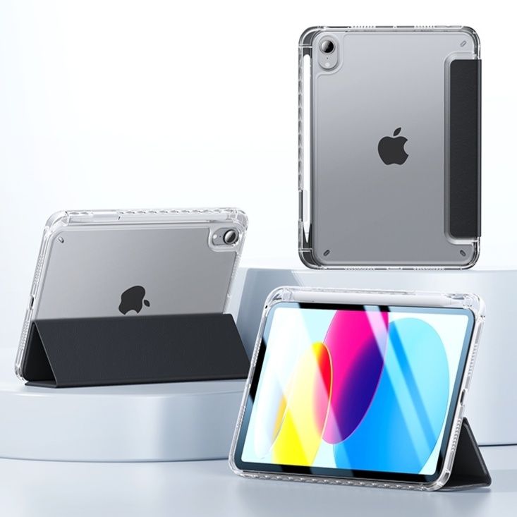 タブレットケース タブレットケース 超軽量 透明 保護ケース 折りたたみ式