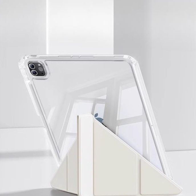 タブレットケース タブレットケース 透明保護 折りたたみ式 多機能タブレットカバー