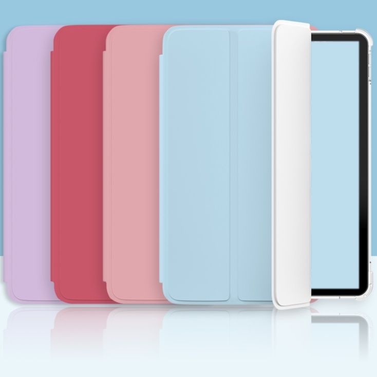タブレットケース タブレットケース 三つ折り透明ペン収納タブレット保護ケース